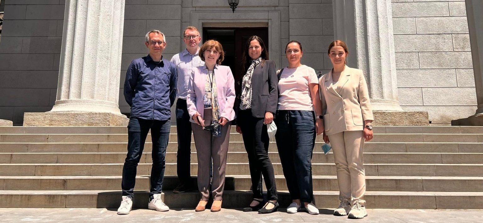 Medical doctor Tristan FERRY, Head of service of Infectious and Tropical Diseases of the Croix-Rousse Hospital and his colleagues visit